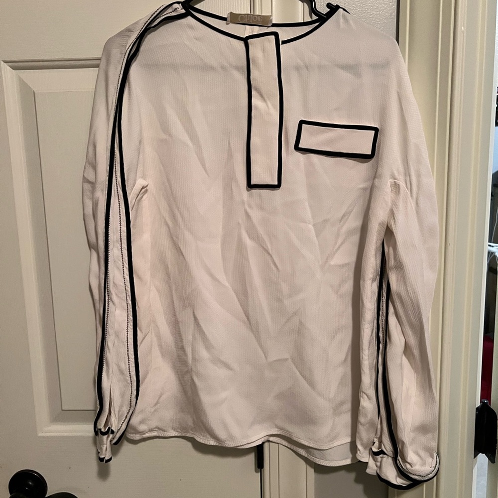 Chloe Shirt with Black Trim